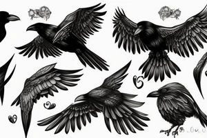 Crow perched tattoo idea