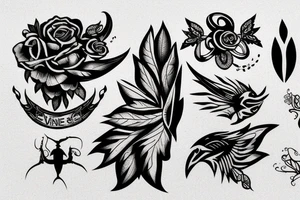 bullet flying with vine tattoo idea