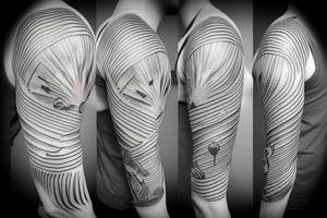 bullet flying, wind trail tattoo idea