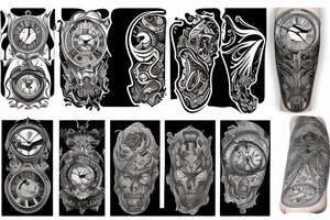 clock sleeves tattoo idea