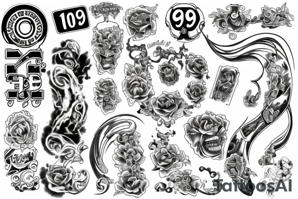 three number 999 tattoo idea