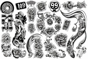 three number 999 tattoo idea