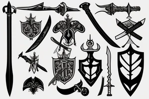 A knight with a sword tattoo idea