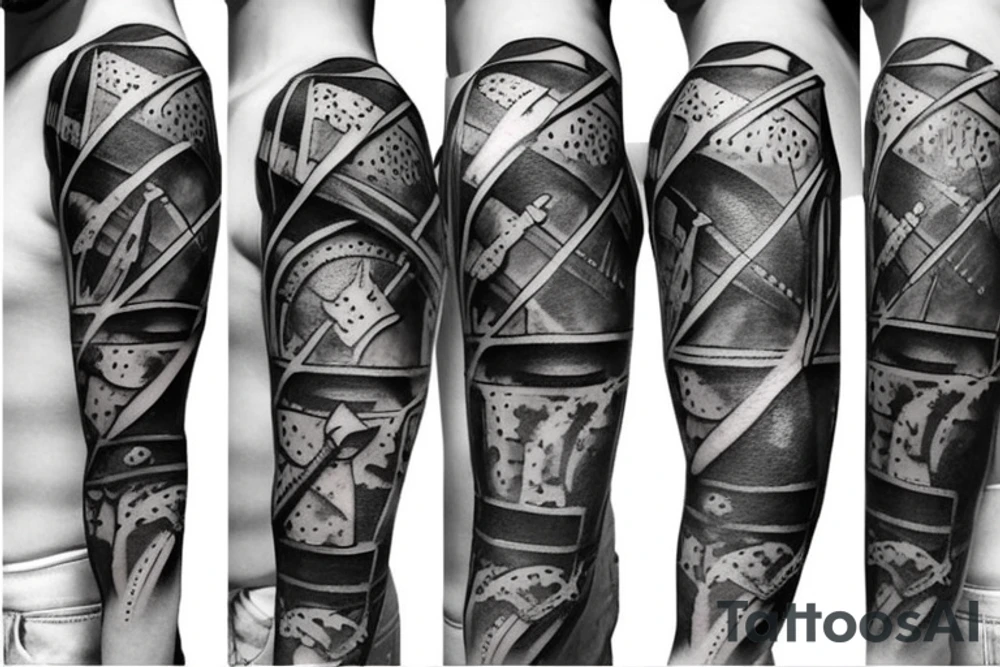 A knight with a sword tattoo idea