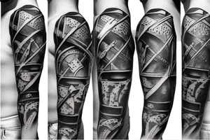 A knight with a sword tattoo idea