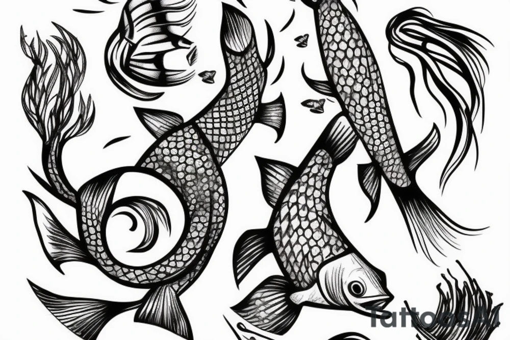 a fish climbing a tree tattoo idea