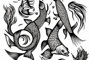 a fish climbing a tree tattoo idea