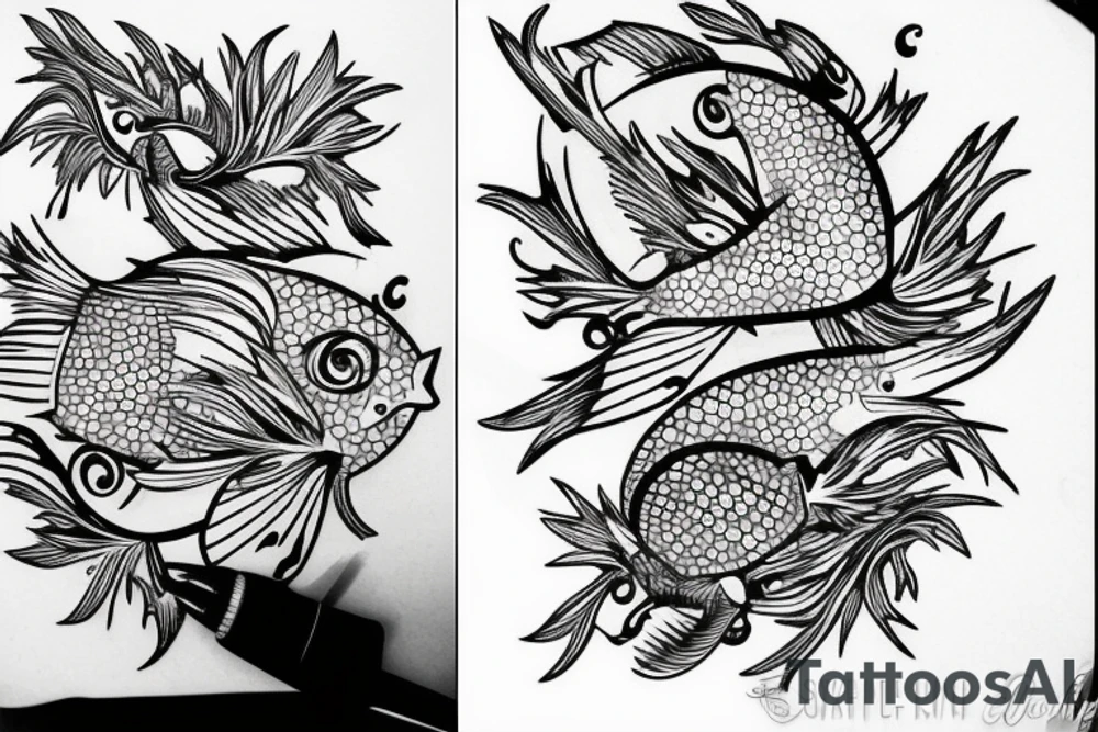 a fish climbing a tree tattoo idea