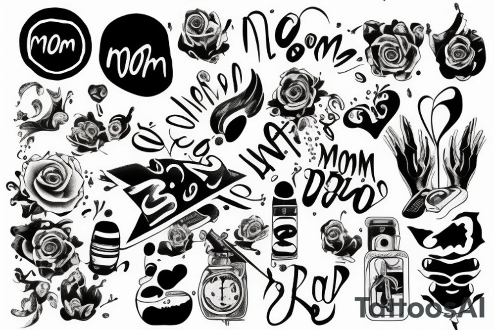 Mom Dad tattoo idea
