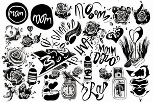 Mom Dad tattoo idea