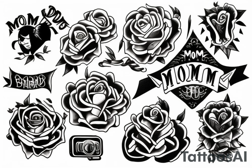 Mom Dad tattoo idea