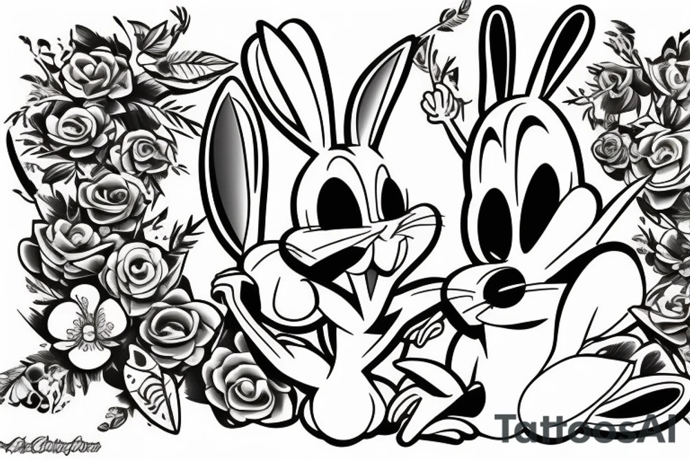 Bugs Bunny  from looney tunes tattoo idea