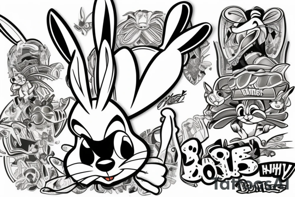 Bugs Bunny  from looney tunes tattoo idea