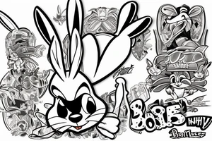 Bugs Bunny  from looney tunes tattoo idea
