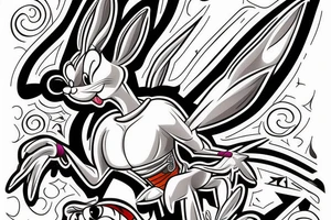 Bugs Bunny  from looney tunes tattoo idea