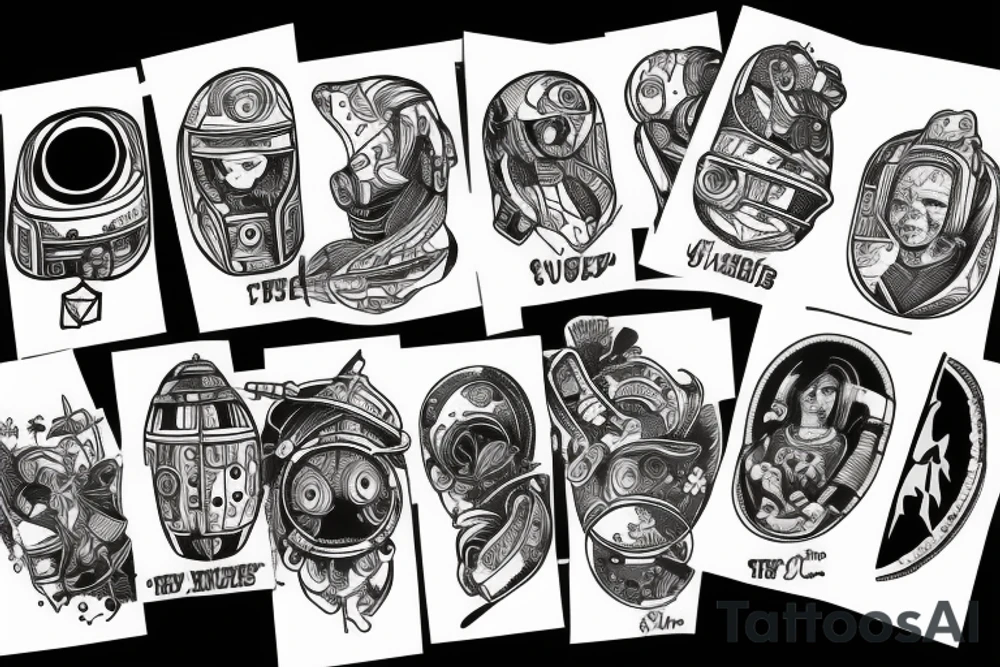 Astronaut traditional tattoo idea