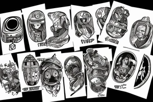 Astronaut traditional tattoo idea
