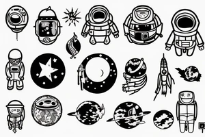 Astronaut japanese tattoo idea