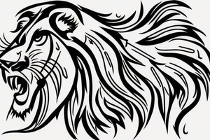 Lion with arrows in its head tattoo idea