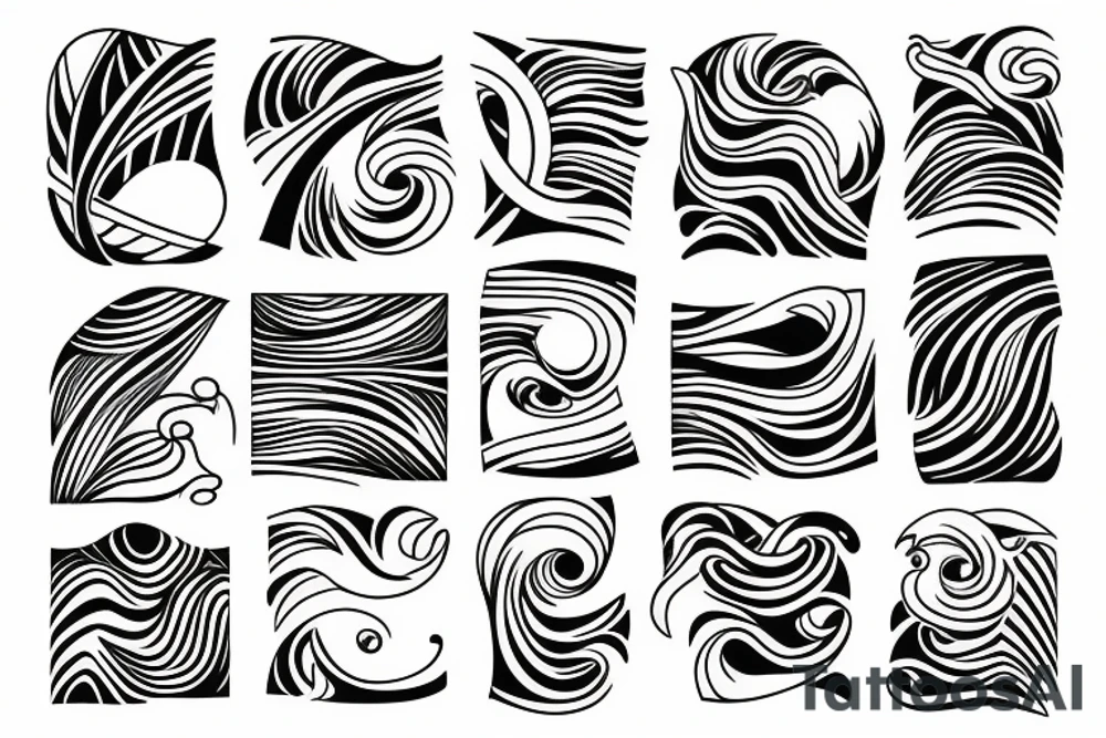 Ocean waves tattoo idea