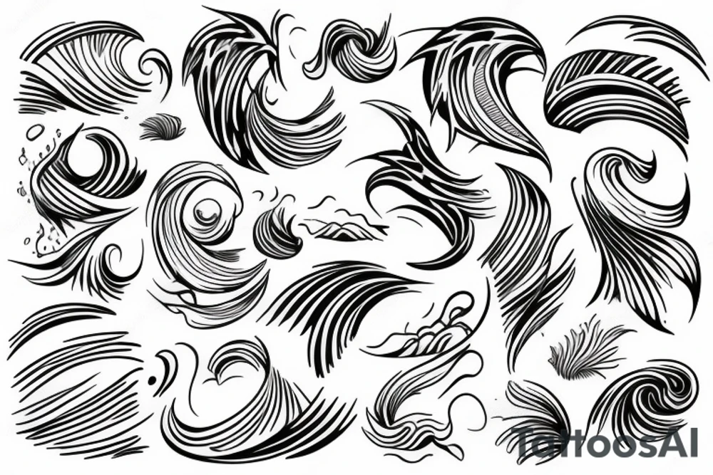 Ocean waves tattoo idea