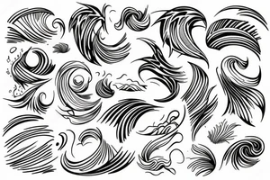 Ocean waves tattoo idea