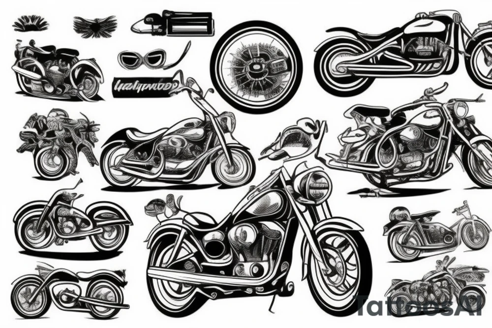 motorcycle tattoo idea