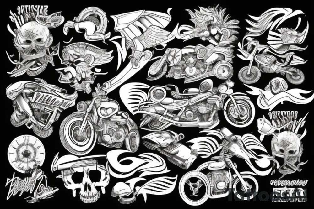 motorcycle tattoo idea