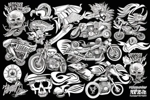 motorcycle tattoo idea