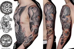 Cupid with hoodie tattoo idea
