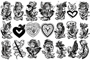 Cupid with hoodie tattoo idea