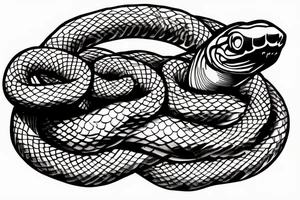 Snake wrapped around a wreath tattoo idea