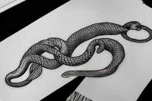 Snake wrapped around a wreath tattoo idea