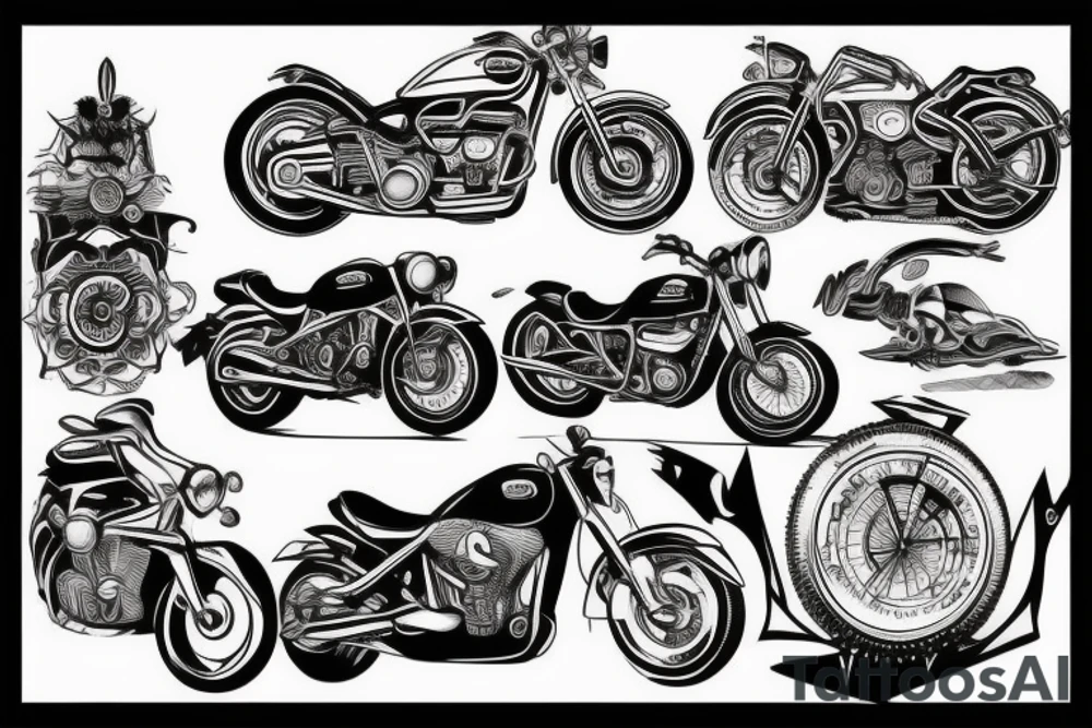 motorcycle tattoo idea