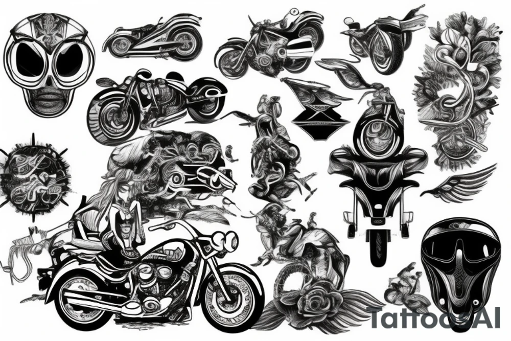 motorcycle tattoo idea
