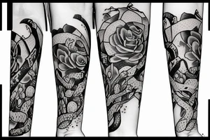 Snake with a wreath tattoo idea