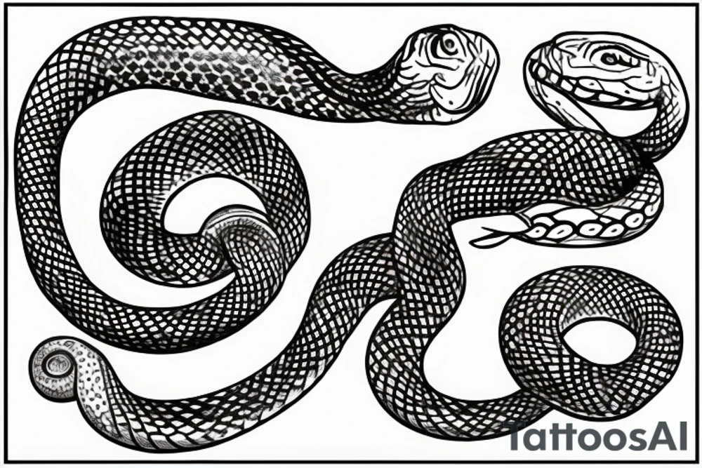 Snake wrapped around circle tattoo idea