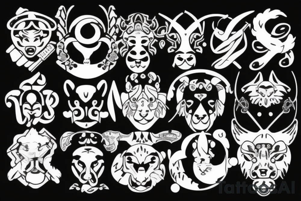 Cancer and Leo horoscope sign combined tattoo idea