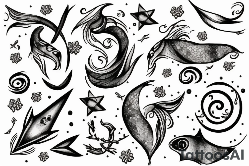 Pisces with sagittarius tattoo idea