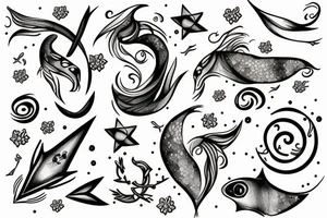 Pisces with sagittarius tattoo idea