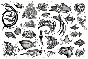 Pisces with sagittarius tattoo idea