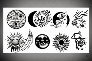 Arizona desert with the sun and moon tattoo idea