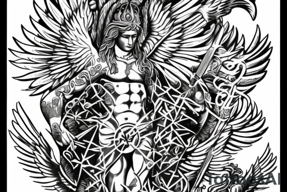 archangel michael tattoo idea