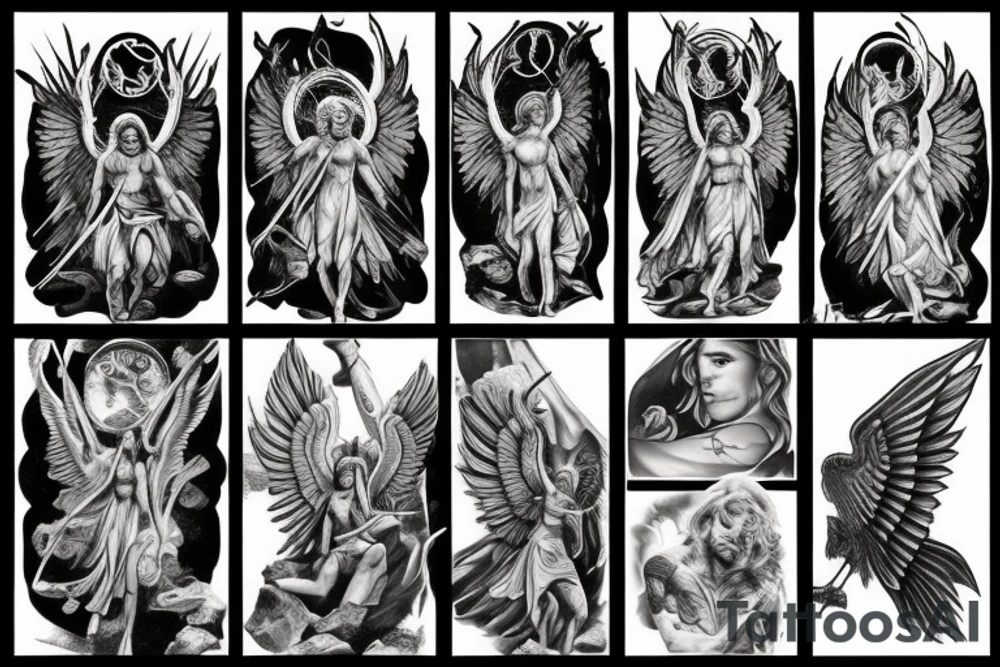 archangel michael tattoo idea