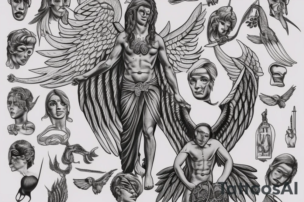 archangel michael tattoo idea