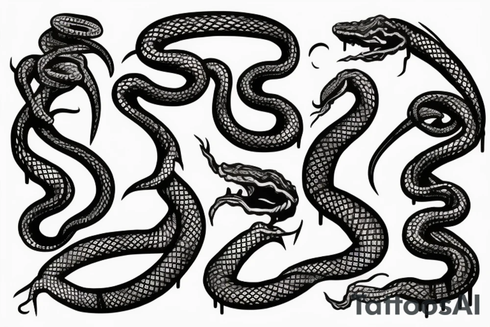 Snake wrapped with the lyrics from Nine Inch Nails song Hurt tattoo idea