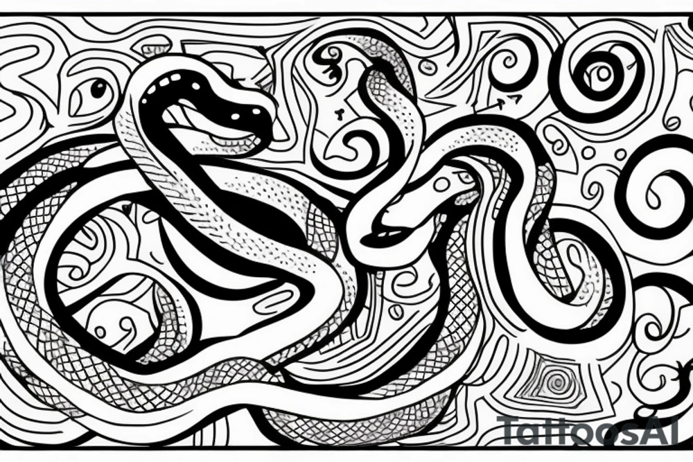 Snake with lyrics tattoo idea