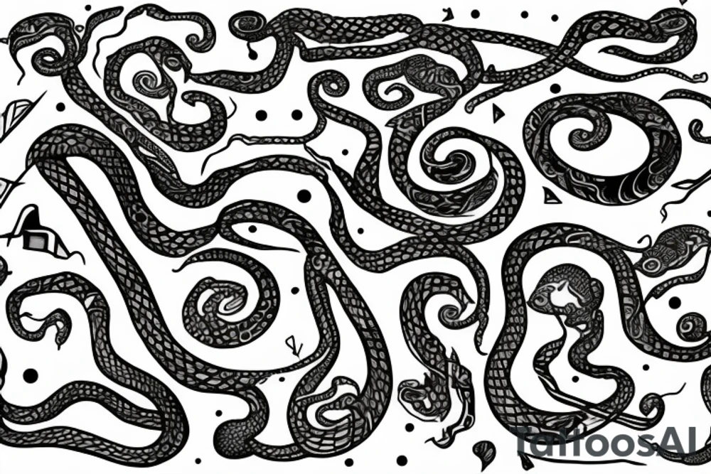 Snake with lyrics tattoo idea