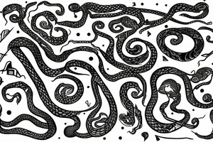 Snake with lyrics tattoo idea