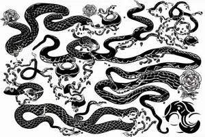 Snake with lyrics tattoo idea